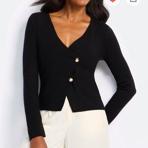Stitch Fix Black Buttoned Women's Sweater